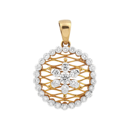 0.95 Ct Natural Diamond Necklace Pendant 18K Gold IGI G-H VS Elegant