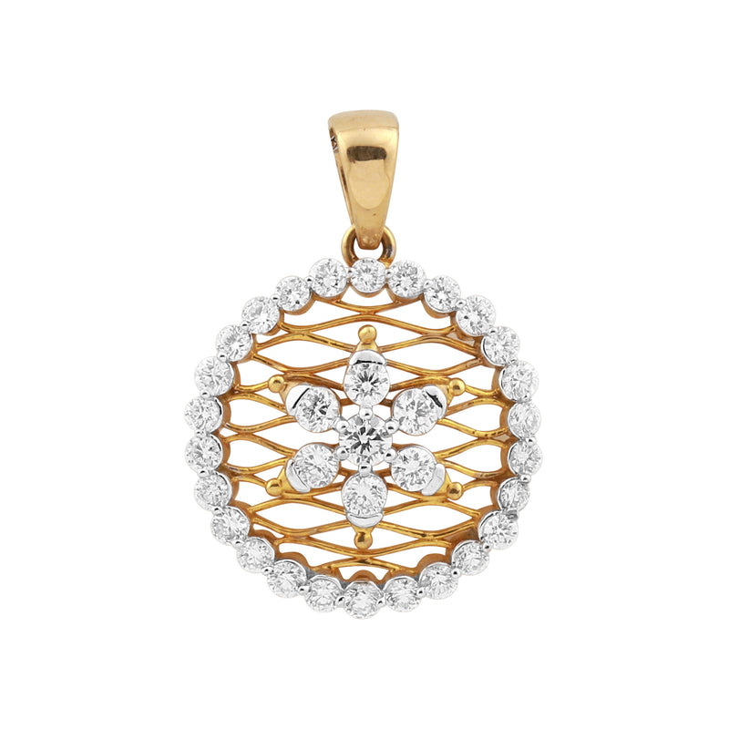 0.95 Ct Natural Diamond Necklace Pendant 18K Gold IGI G-H VS Elegant
