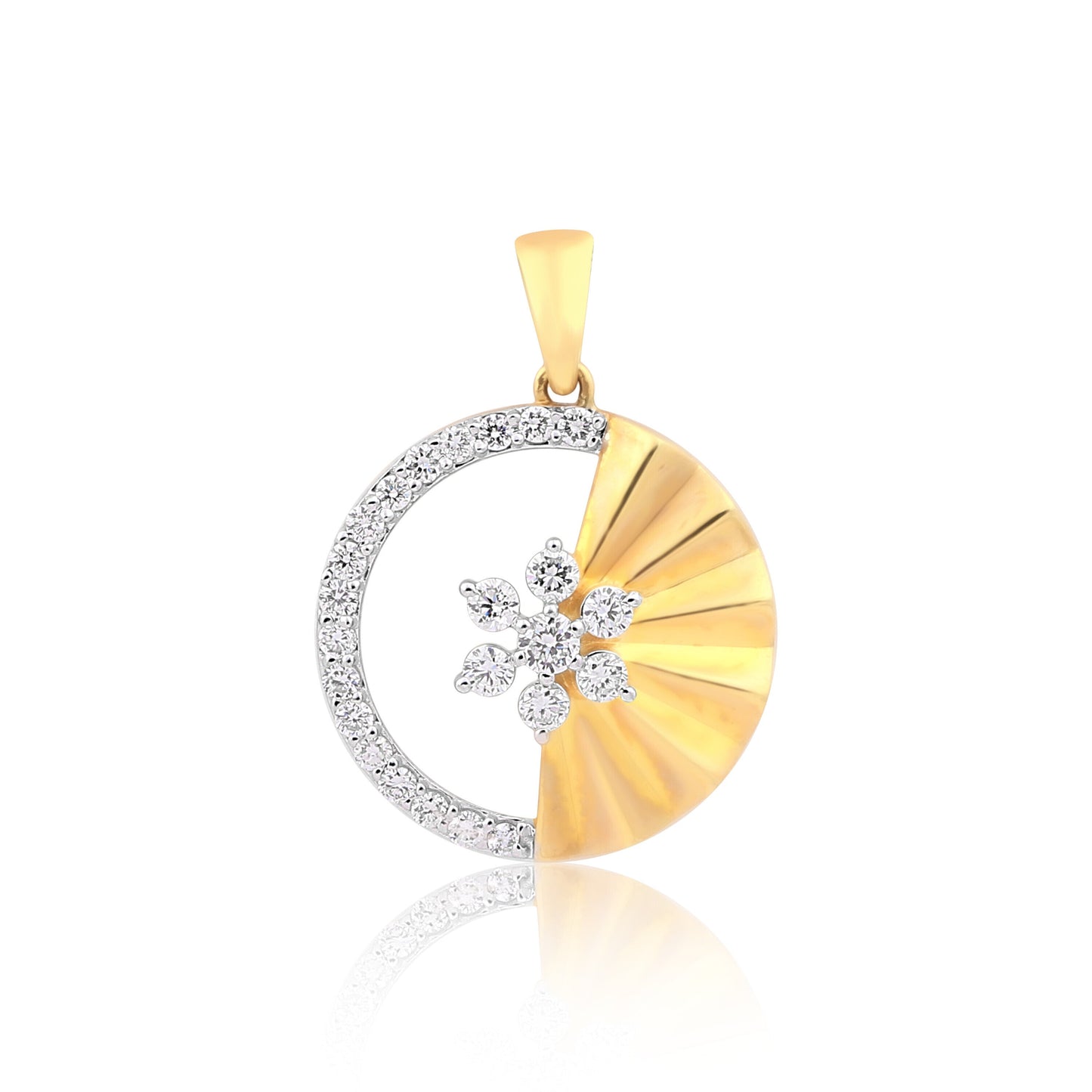 Minimal 0.59 Ct Diamond Pendant 18K Gold IGI Certified H-I VS Jewellery - view 3