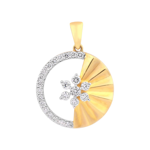 Minimal 0.59 Ct Diamond Pendant 18K Gold IGI Certified H-I VS Jewellery