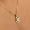 0.95 Ct Natural Diamond Necklace Pendant 18K Gold IGI G-H VS Elegant - view 4