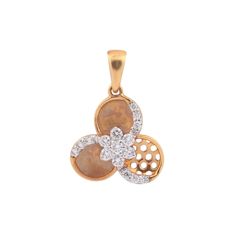 0.34 Ct Natural Diamond Pendant IGI Certified G-H VS Round 18K Gold Necklace