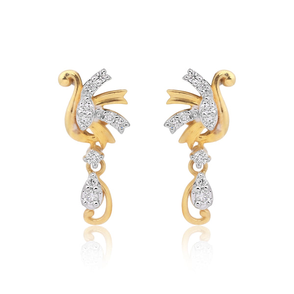 IGI Certified 0.28 Ct Diamond Stud Earrings G-H VS Brilliant Cut Tops