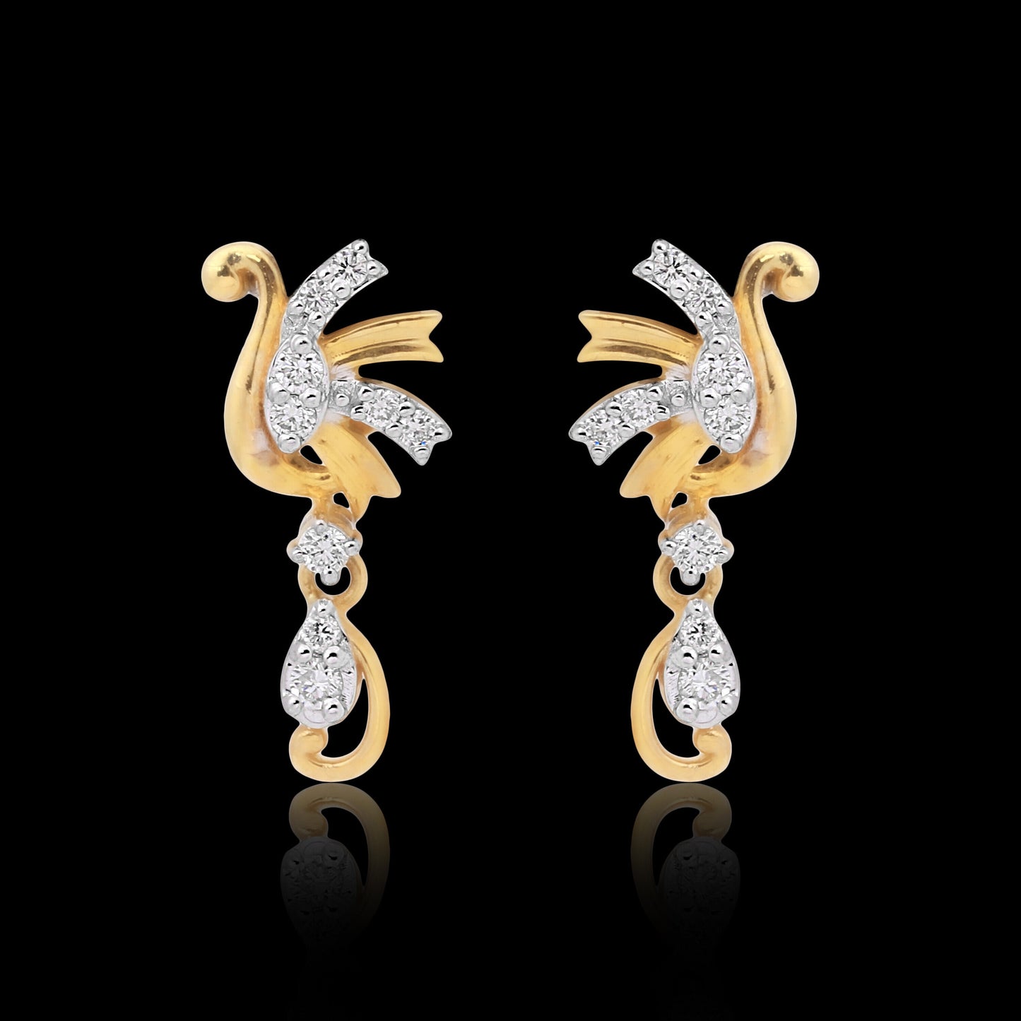 IGI Certified 0.28 Ct Diamond Stud Earrings G-H VS Brilliant Cut Tops