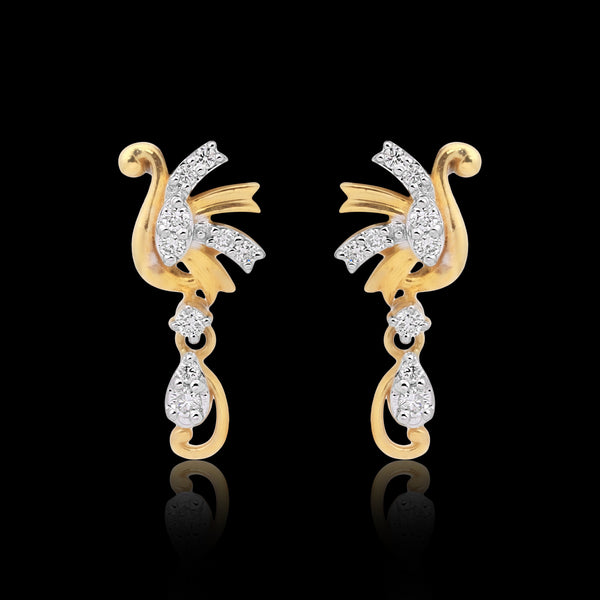 IGI Certified 0.28 Ct Diamond Stud Earrings G-H VS Brilliant Cut Tops