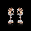 IGI Certified 0.42 Ct Diamond Stud Earrings 18k Gold Tops For Jewellery