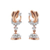IGI Certified 0.42 Ct Diamond Stud Earrings 18k Gold Tops For Jewellery