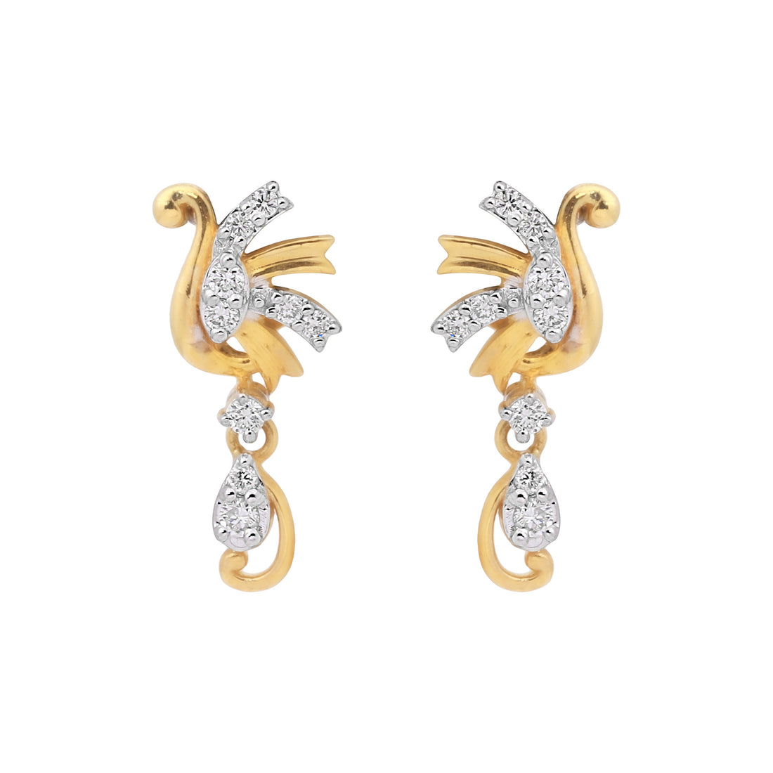 IGI Certified 0.28 Ct Diamond Stud Earrings G-H VS Brilliant Cut Tops