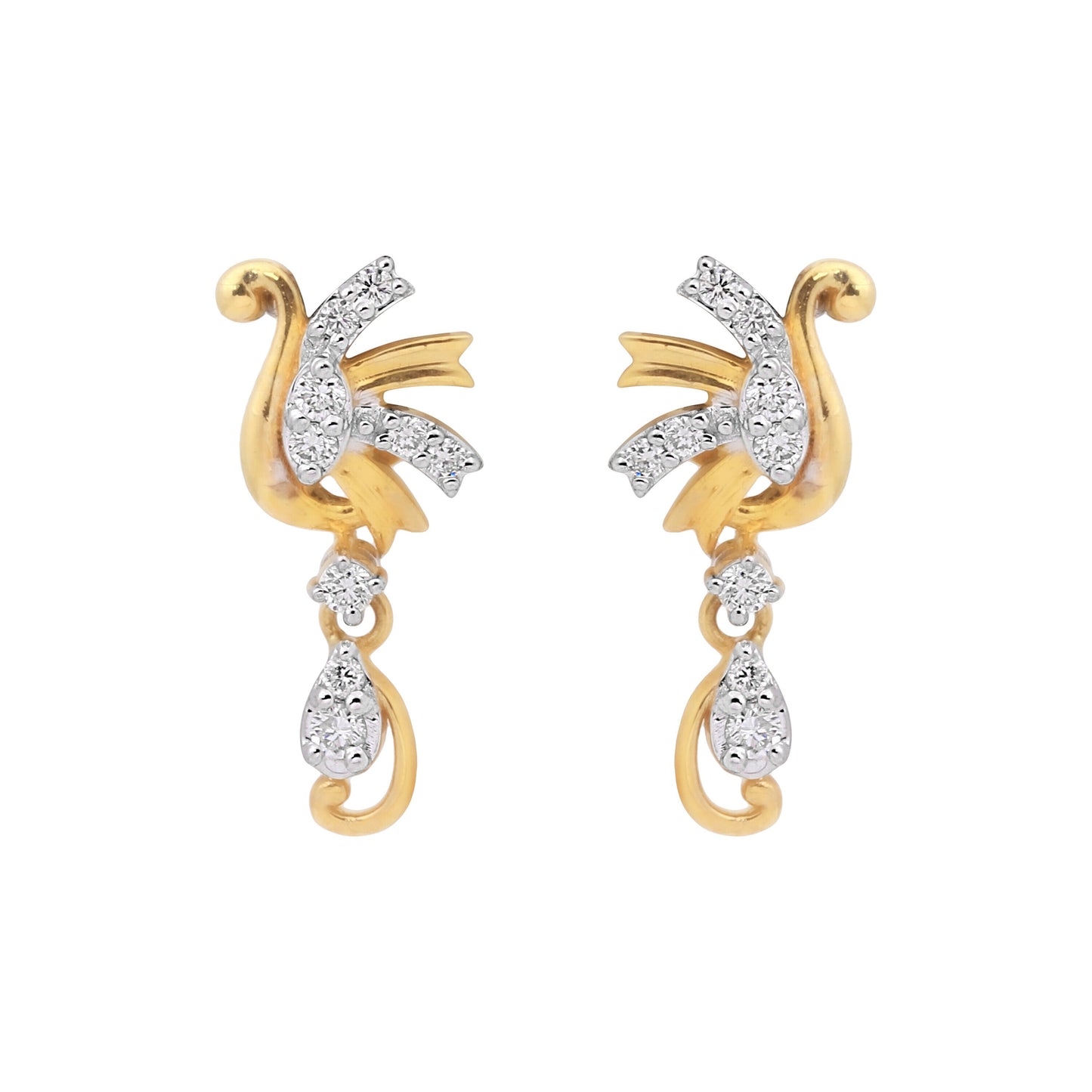 IGI Certified 0.28 Ct Diamond Stud Earrings G-H VS Brilliant Cut Tops