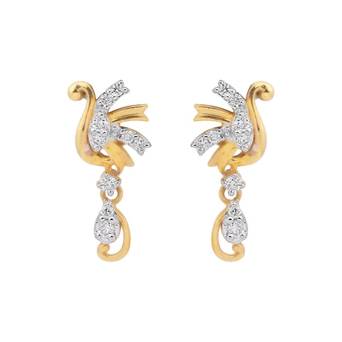 IGI Certified 0.28 Ct Diamond Stud Earrings G-H VS Brilliant Cut Tops