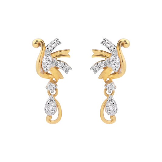 IGI Certified 0.28 Ct Diamond Stud Earrings G-H VS Brilliant Cut Tops