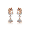 IGI Certified 0.42 Ct Diamond Stud Earrings 18k Gold Tops For Jewellery