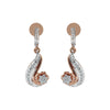 0.55 Ct Diamond Stud Earrings IGI Certified H-I VS Round 18K Gold For Women's