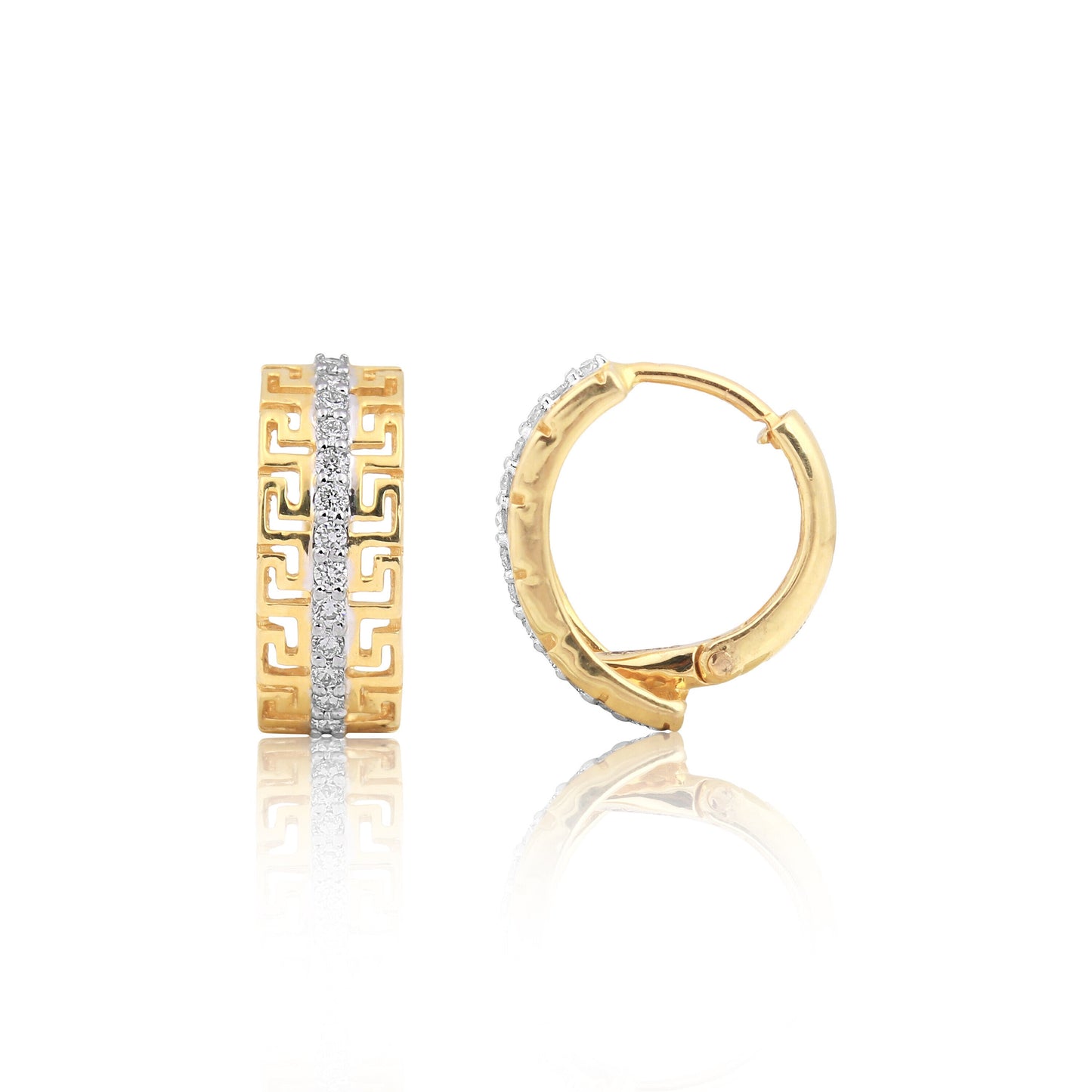 0.23 Ct Diamond Stud Tops IGI Certified G-H VS 18K Gold Gift Jewellery