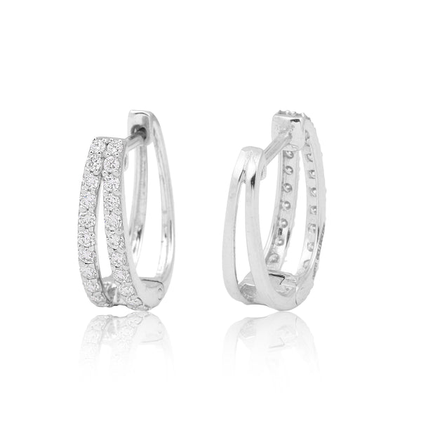 0.55 Ct Round Diamond Stud Earrings IGI Certified H-I VS 18K Gold Jewellery