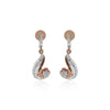 0.55 Ct Diamond Stud Earrings IGI Certified H-I VS Round 18K Gold For Women's