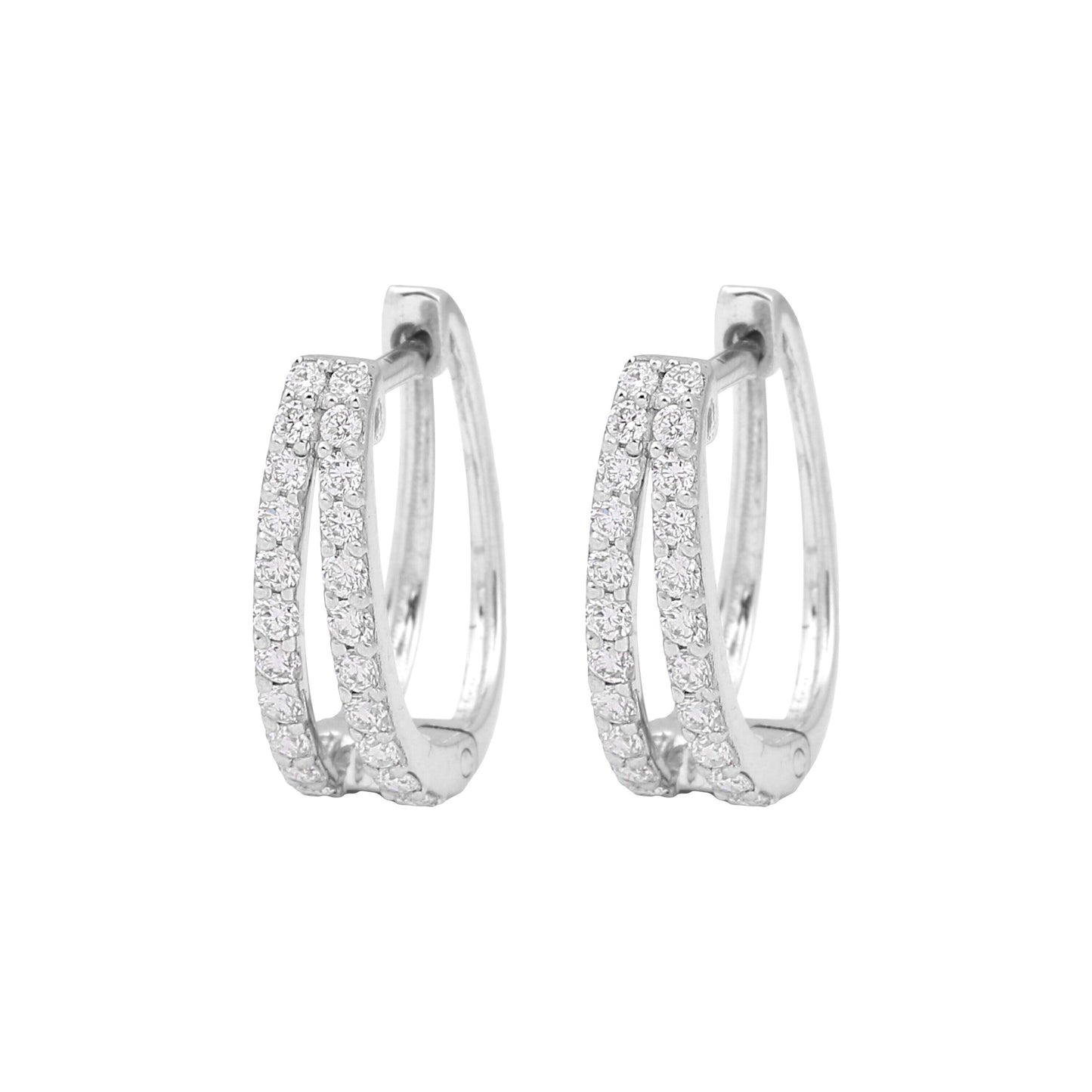 0.55 Ct Round Diamond Stud Earrings IGI Certified H-I VS 18K Gold Jewellery