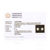 IGI Certified 0.59 Ct Diamond Earrings H-I I1-I2 Round 18K Gold Jewellery