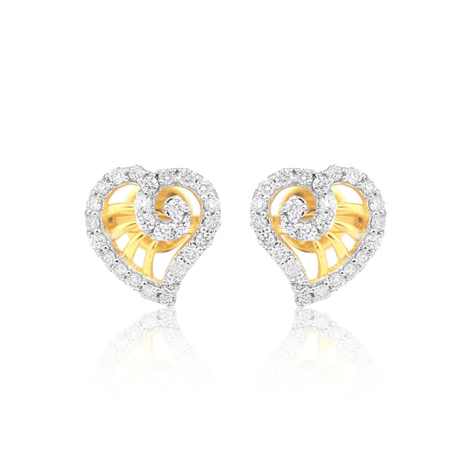 Classic Jewellery 0.56 Ct Round Diamond Earrings IGI Certified SI2-I1 18K Gold
