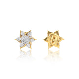 IGI Certified 0.59 Ct Diamond Earrings H-I I1-I2 Round 18K Gold Jewellery