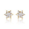 IGI Certified 0.59 Ct Diamond Earrings H-I I1-I2 Round 18K Gold Jewellery