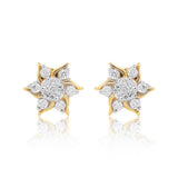 IGI Certified 0.59 Ct Diamond Earrings H-I I1-I2 Round 18K Gold Jewellery