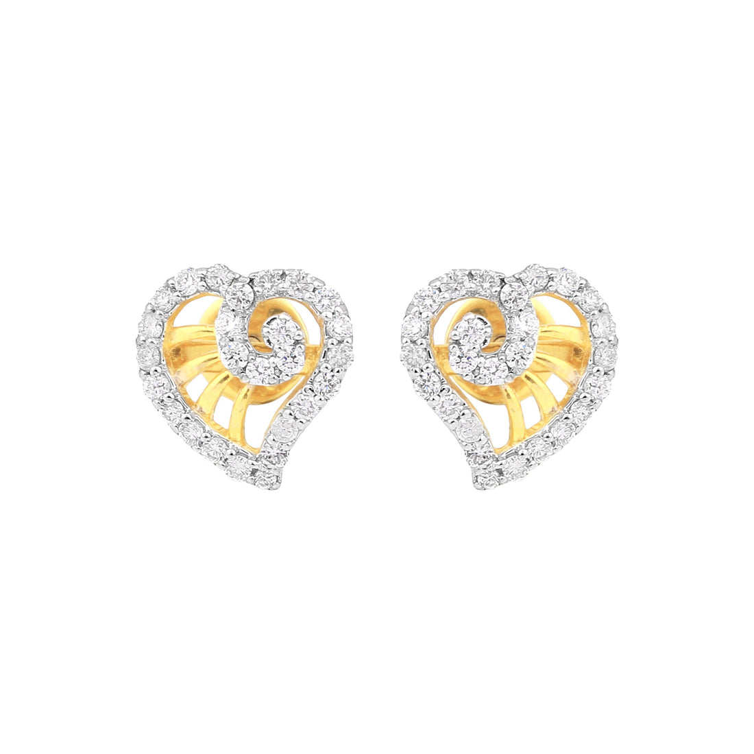 Classic Jewellery 0.56 Ct Round Diamond Earrings IGI Certified SI2-I1 18K Gold