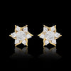 IGI Certified 0.59 Ct Diamond Earrings H-I I1-I2 Round 18K Gold Jewellery