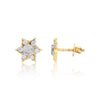 IGI Certified 0.59 Ct Diamond Earrings H-I I1-I2 Round 18K Gold Jewellery