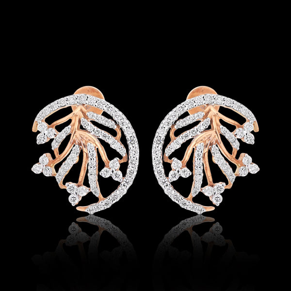 1.45 Ct Natural Diamond Stud Earrings IGI Certified H-I VS Round Brilliant Tops