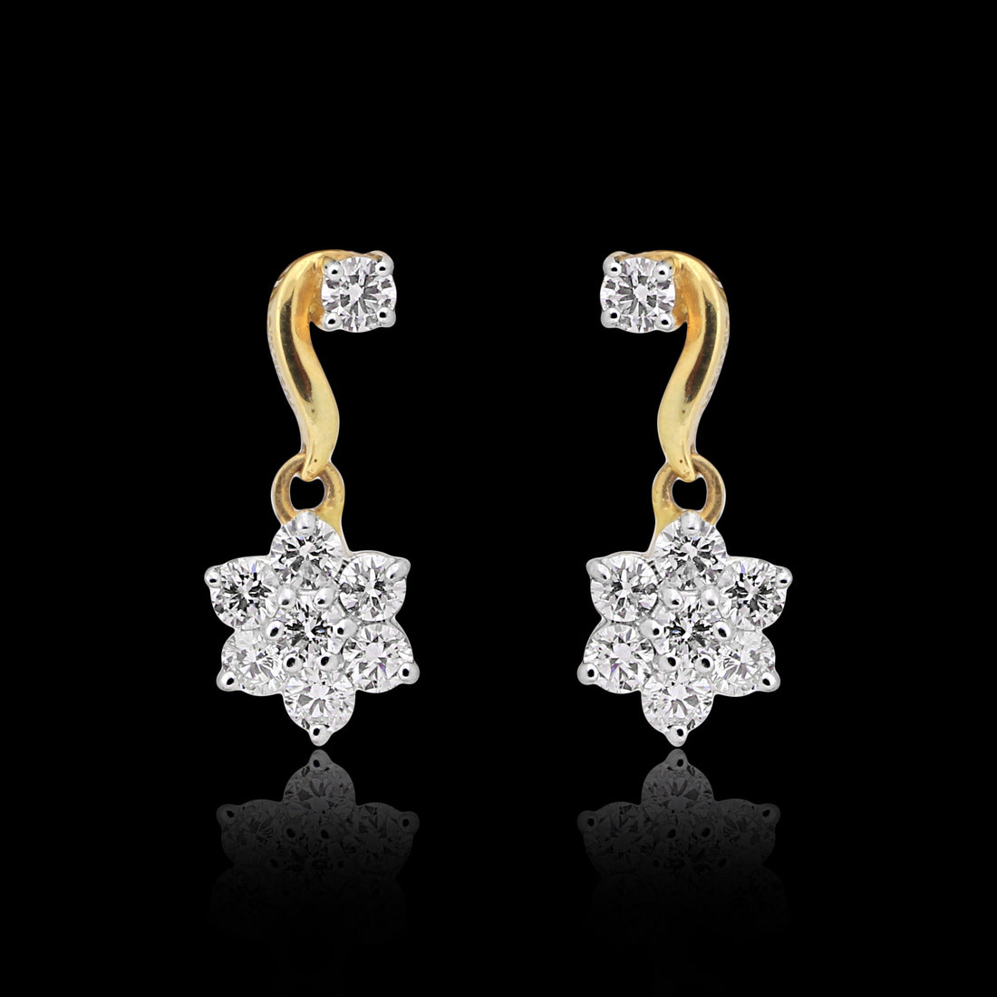 IGI Certified 1.09 Ct Round Diamond Earrings H-I VS Premium Stud Tops