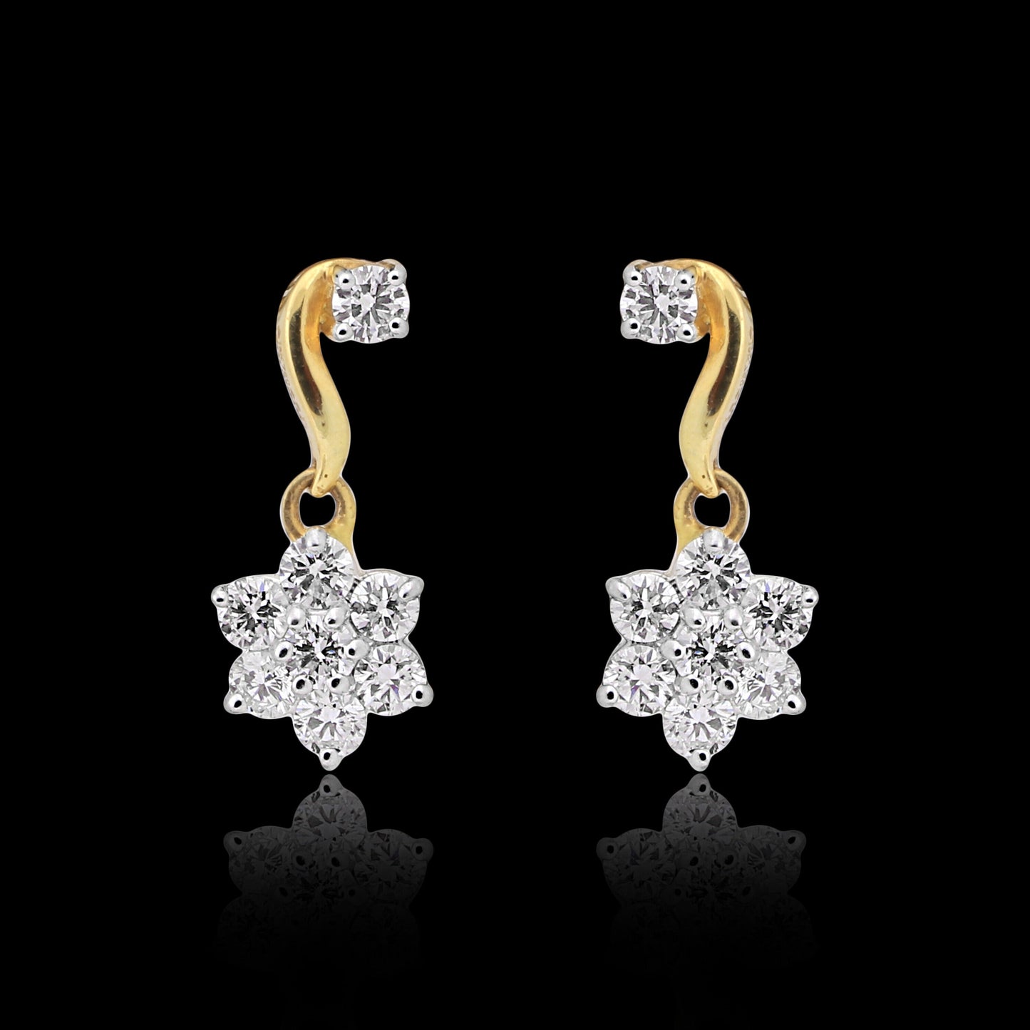 IGI Certified 1.09 Ct Round Diamond Earrings H-I VS Premium Stud Tops