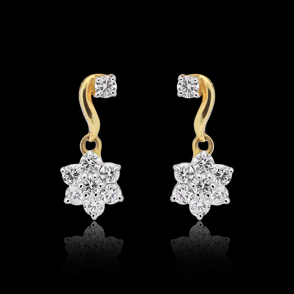 IGI Certified 1.09 Ct Round Diamond Earrings H-I VS Premium Stud Tops