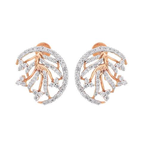 1.45 Ct Natural Diamond Stud Earrings IGI Certified H-I VS Round Brilliant Tops