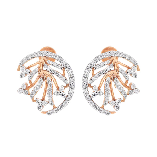 1.45 Ct Natural Diamond Stud Earrings IGI Certified H-I VS Round Brilliant Tops