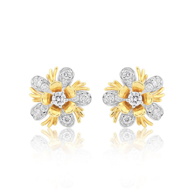 IGI Certified 0.47 Ct Natural Diamond Stud Earrings G-H VS Brilliant Cut Tops