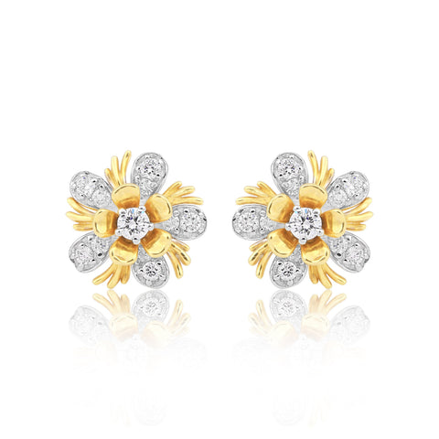 IGI Certified 0.47 Ct Diamond Stud Earrings G-H VS Brilliant Cut Tops