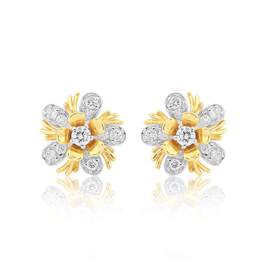 IGI Certified 0.47 Ct Diamond Stud Earrings G-H VS Brilliant Cut Tops