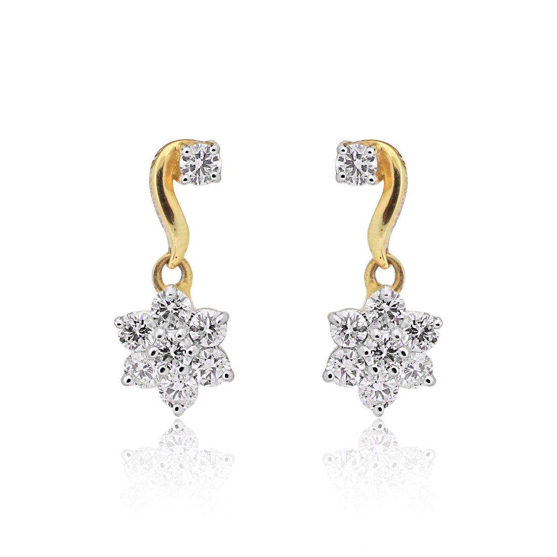 IGI Certified 1.09 Ct Round Diamond Earrings H-I VS Premium Stud Tops