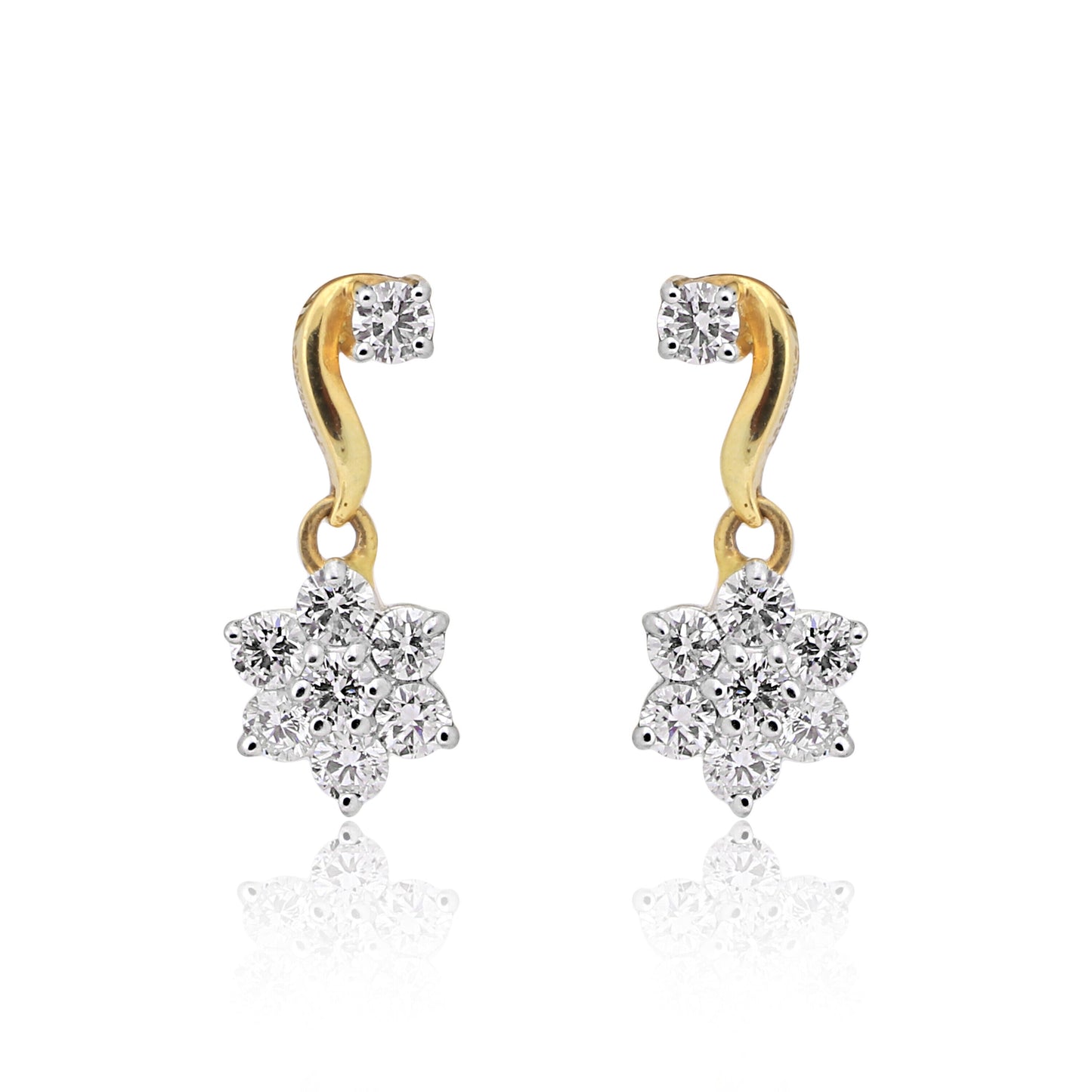 IGI Certified 1.09 Ct Round Diamond Earrings H-I VS Premium Stud Tops