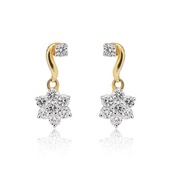IGI Certified 1.09 Ct Round Diamond Earrings H-I VS Premium Stud Tops