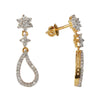 Certified 18K Yellow Gold Diamond Stud Earrings 0.90 Ct. for Women