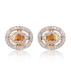 Luxury 0.65 Ct Diamond Stud Earrings IGI Certified H-I SI-I1 Round 18K Gold