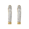 18K Yellow Gold Drop Earrings with Natural Diamond 0.60 Ct. Certified