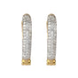 18K Yellow Gold Drop Earrings with Natural Diamond 0.60 Ct. Certified