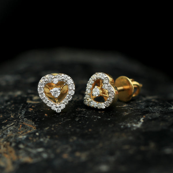 0.44 Ct Round Diamond Earrings IGI Certified G-H-I SI2-I1 18K Gold Jewellery