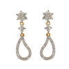 Certified 18K Yellow Gold Diamond Stud Earrings 0.90 Ct. for Women