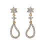 Certified 18K Yellow Gold Natural Diamond Stud Earrings 0.90 Ct. for Women