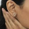 0.44 Ct Round Diamond Earrings IGI Certified G-H-I SI2-I1 18K Gold Jewellery