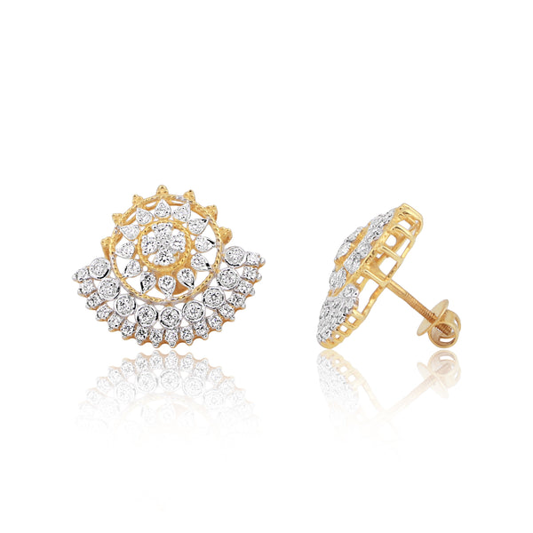 0.81 Ct IGI Certified . Natural Diamond 18KT Gold Stud Earrings gifts for Gift